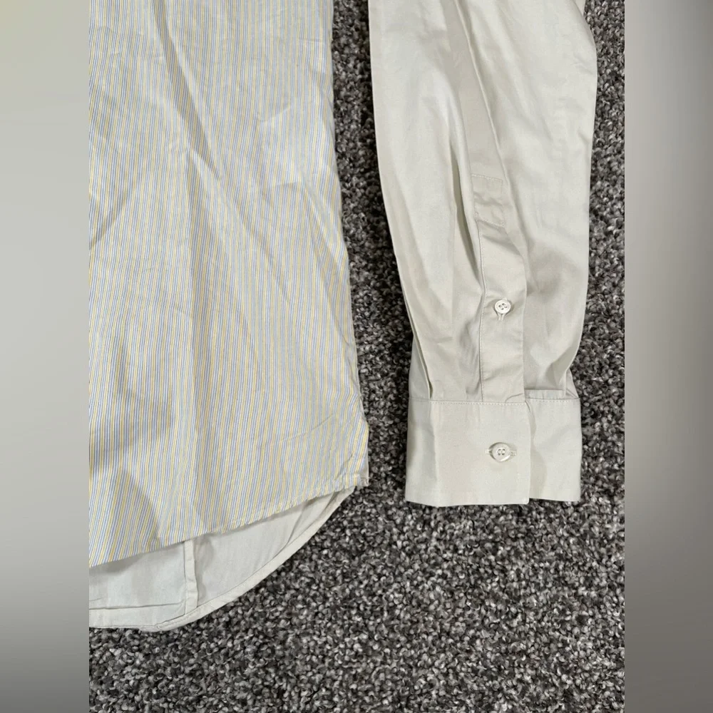 Miu Miu Mens Size Medium 42/16.5 Button Up Shirt Round Collar Cotton Cupro Blend - Picture 4 of 14